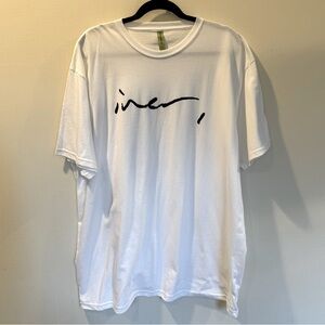 NWOT Bon Iver “Bon Script” Signature T-Shirt - White - XXL
